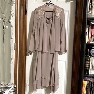 18 Asymmetrical Mauve SLNY Dress 42” from Armpit